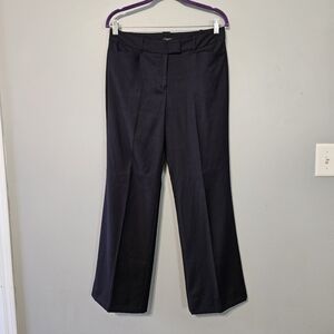 Ann Taylor Black Pinstripe Boot Cut Dress Pants